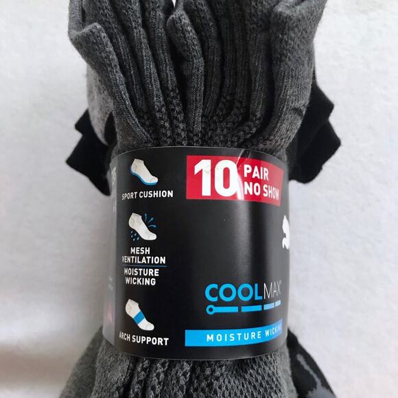 Puma NWT Cool Max 10 Pairs No Show Socks Men 6-12 - Picture 5 of 6